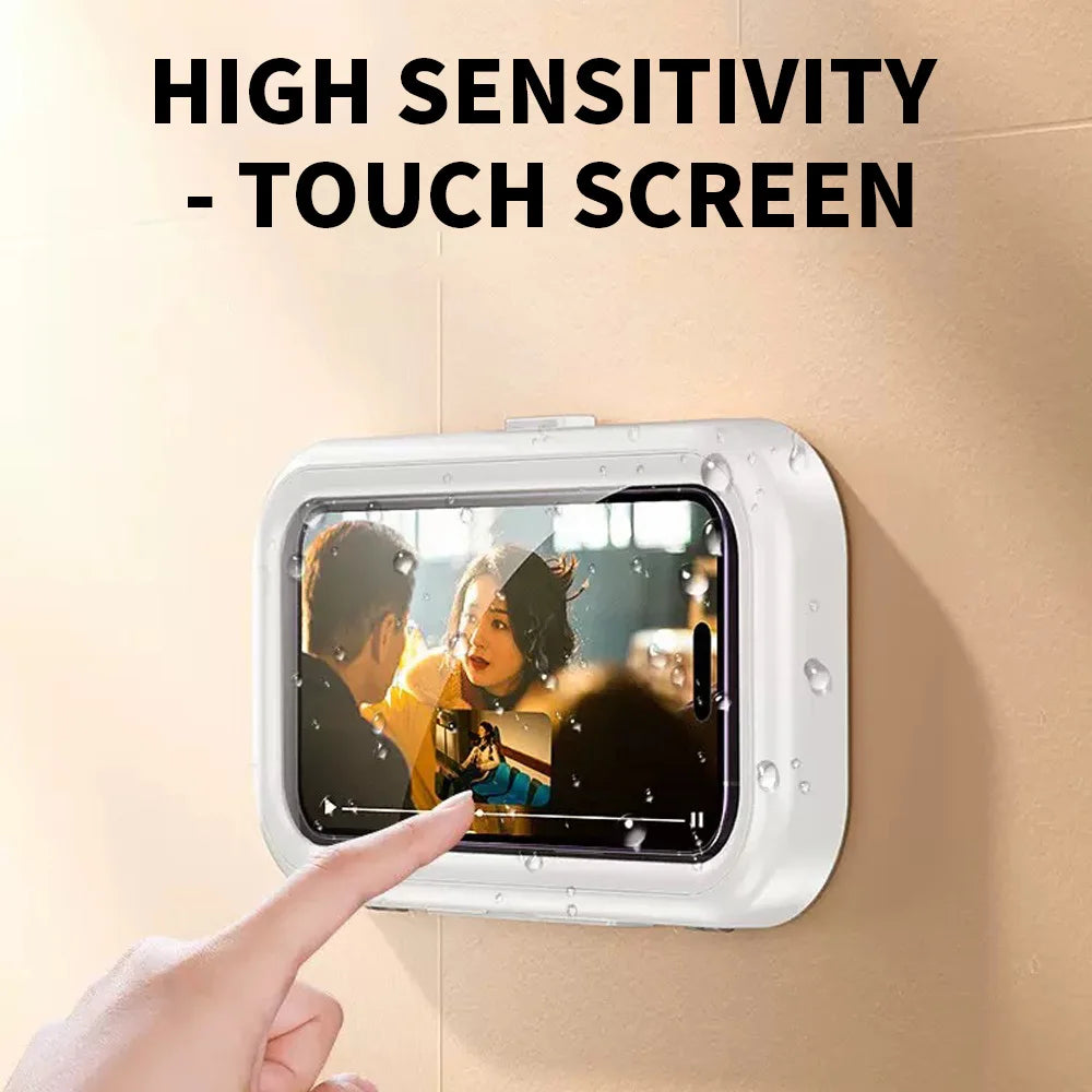 1PC Bathroom Waterproof Phone Storage Box, Can Be Rotated for Appeal, and Can Be Used for Both Showering and Watching TV Shows
